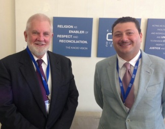 Sam Shropshire with Fahad Abualnasr, chief of staff of KAICIID, Vienna, Austria.